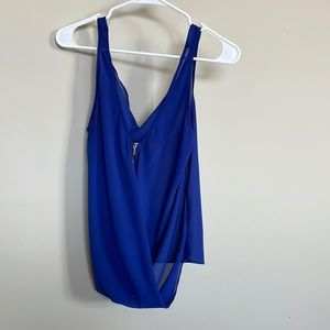 BLVD Sheer Tank Top with Zipper